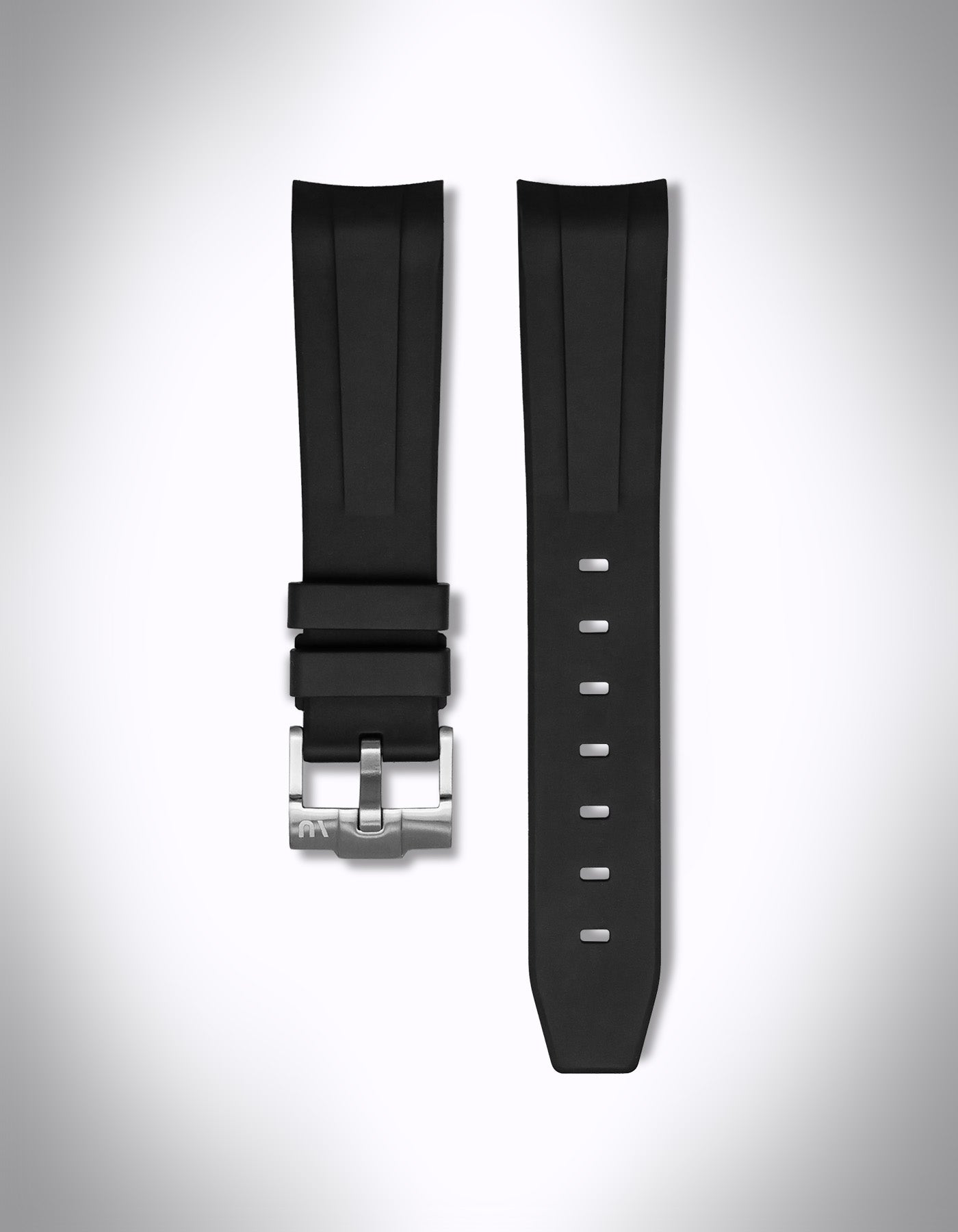 FKM-Uhrenarmband „First Moon“ für OMEGA Speedmaster Moonwatch – 20 mm, FKM, Curved, Schwarz