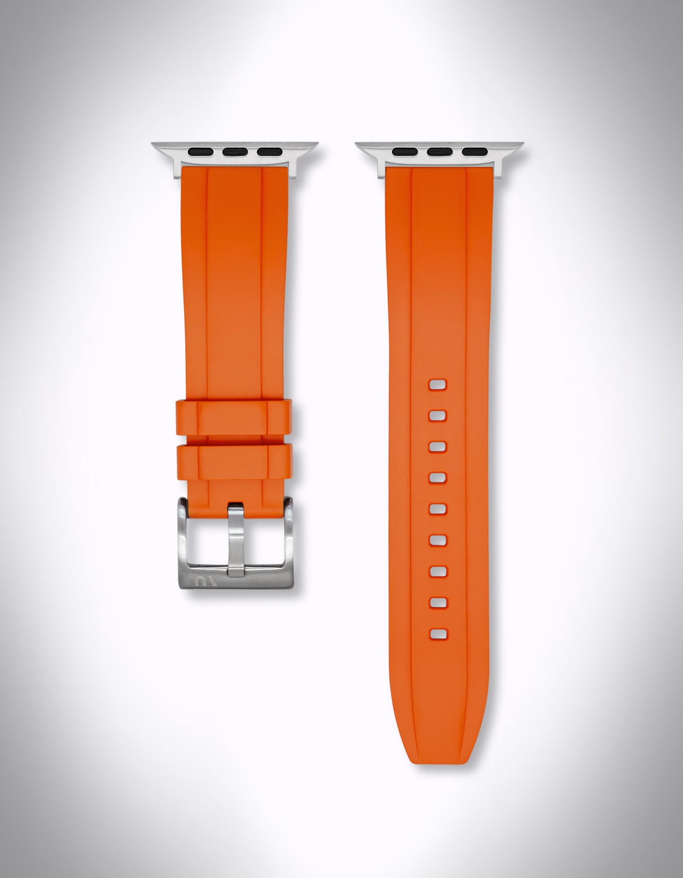 Apple Watch Ultra 2 Schwarz Premium-Armband „Helios“ – 22 mm, FKM, Orange