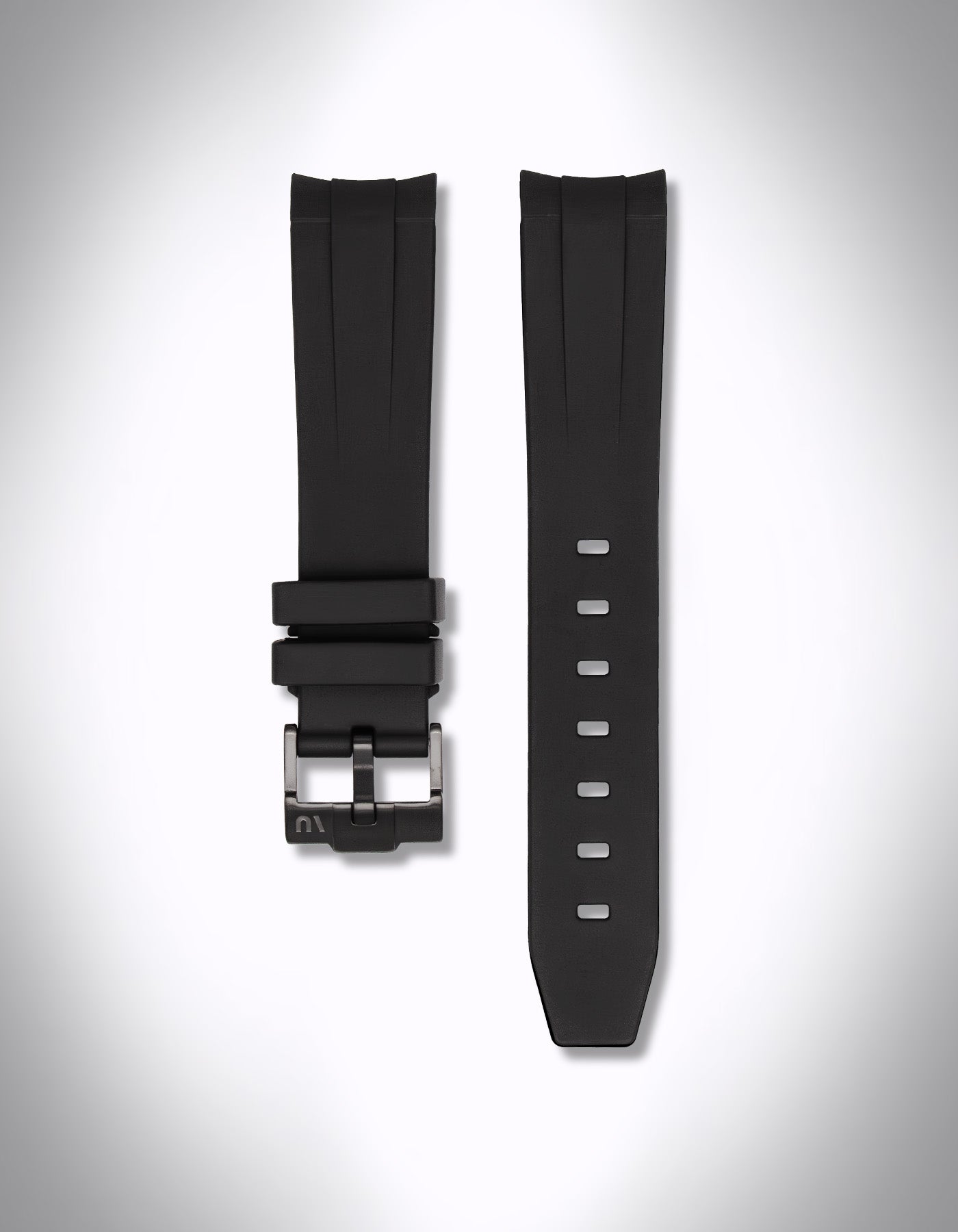 New Moon rubber watch strap – 20 mm, LSR, Curved, Black