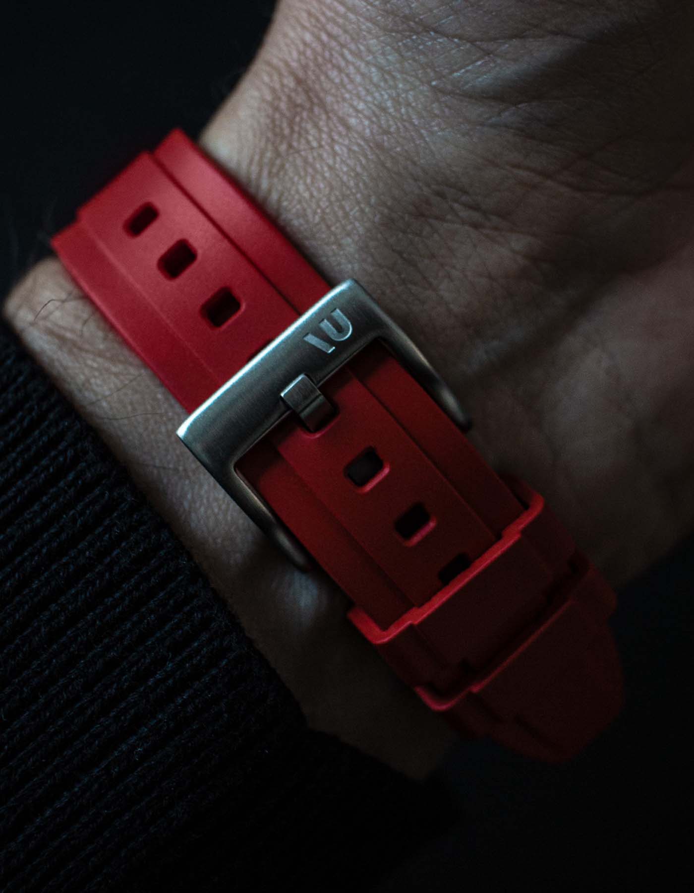 FKM-Premium-Uhrenarmband „Solaris“ – 20 mm, Klassisch, Rot