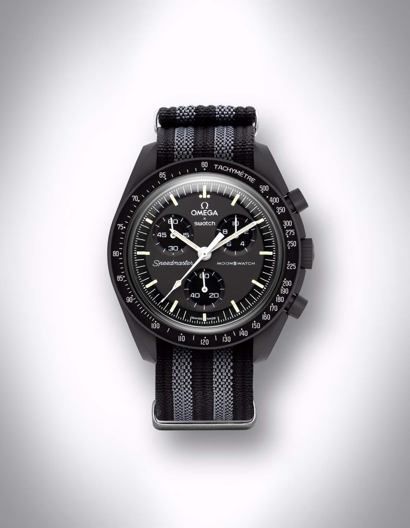 The Double-O NATO Watch Strap - 20mm Nylon Black Gray